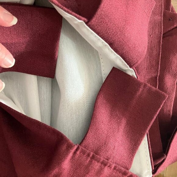 1 - JCP Cranberry Tab Top Curtain  - NEW  in original packaging - 80 W x 95L - Picture 3 of 3